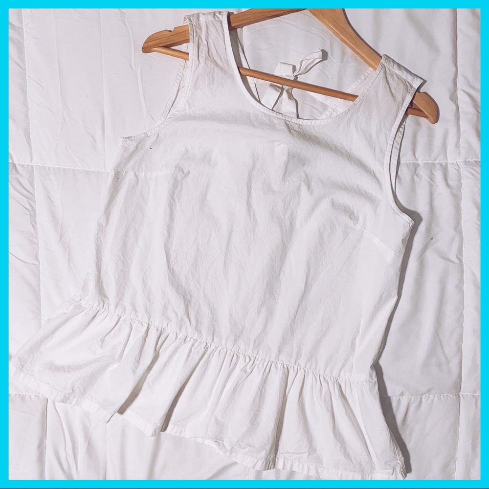 J.CREW OUTLET Peplum Tie Back Blouse